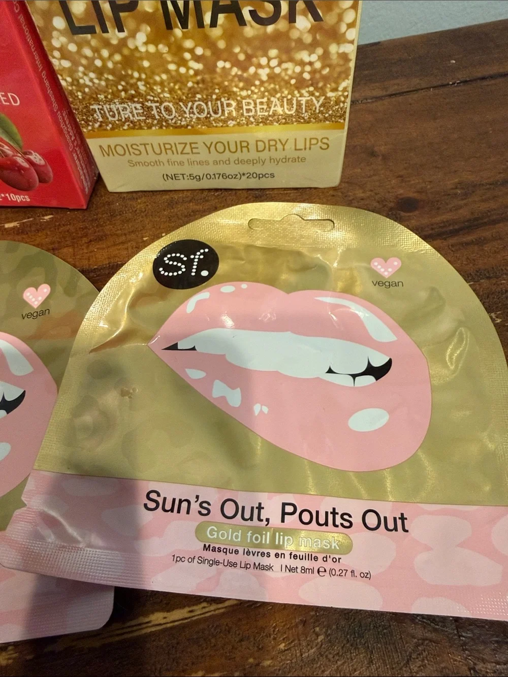 Lip Mask Trio Pack - Gold & Pink Hydrating Lip Masks